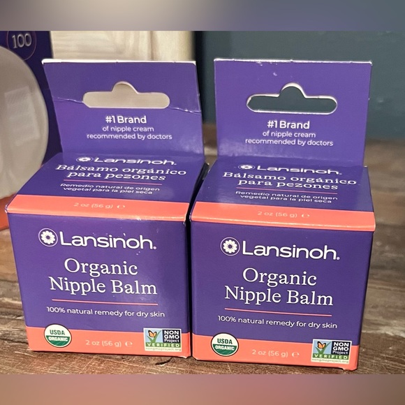Lansinoh Stay Dry Disposable Nursing Pads & 2 Jars Of Organic Nipple Cream New! - Picture 2 of 12